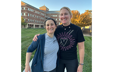 Denise Wunderler, DO, and Student Doctor Reed June Apostoal meet at KCU